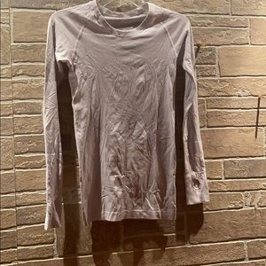 Lululemon Grayish white swiftly long sleeve